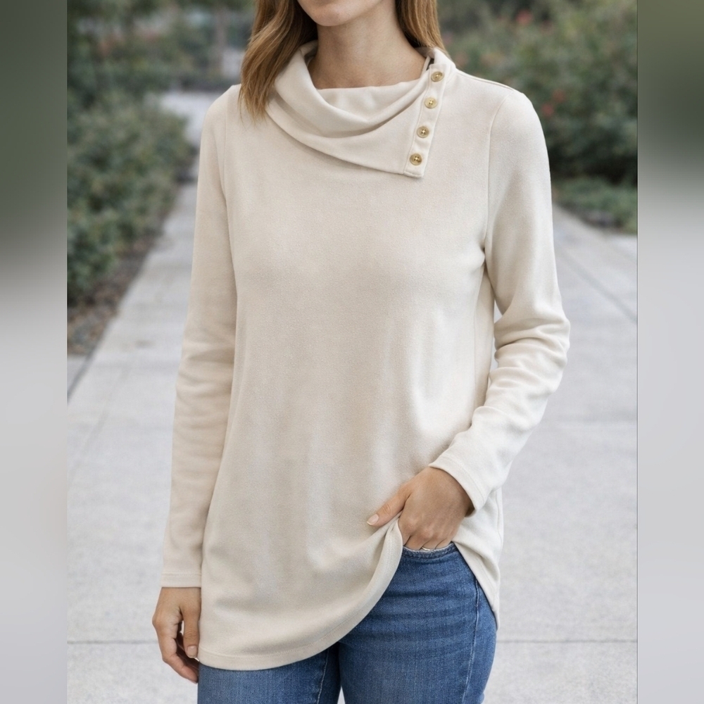 Women's Jones New York Blouse, tunic, S, Off White